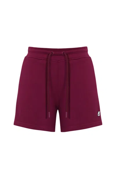 K-way Rika Shorts In Cotton In Red Dk