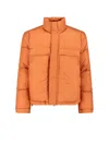 K-way Modern Puffer Jacket High Collar In Orange