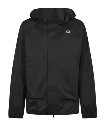 K-way Roche Long-sleeved Hooded Jacket In Black