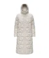 K-way Quilted Thermo Microfiber Coat With Adjustable Hood In White