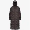 K-way Long-sleeved Down Jacket In Brown
