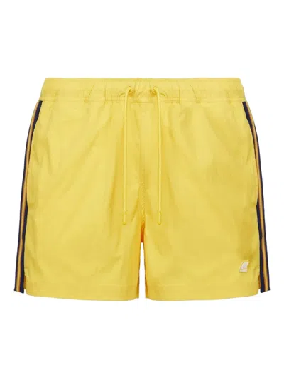 K-WAY SALT STRIPE-DETAIL SWIM SHORTS