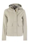 K-way K Way Sarthe Hooded Jacket In Ice