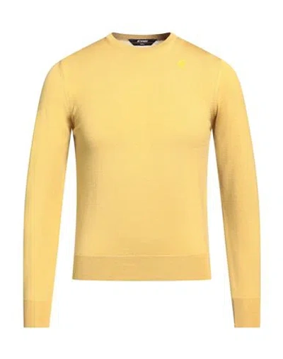 K-way Sebastien Merino Man Sweater Mustard Size S Merino Wool In Yellow