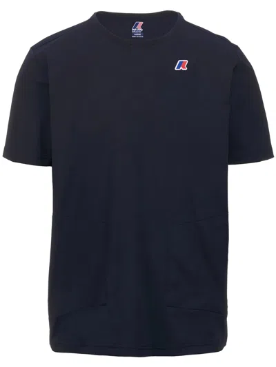 K-way Seril Travel Zip-pocket T-shirt In Blue