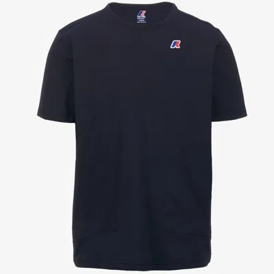 K-way Seril Travel Zip-pocket T-shirt In Blue