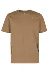 K-way Short-sleeved T-shirt In Brown Corda