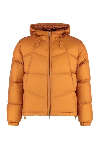K-way Short Down Jacket In Orange