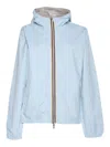 K-way Lily Plus.2 Double Short Down Jacket In Blue