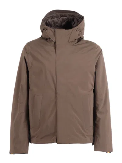 K-way Jacken Bonded Padded Down Jacket In Brown