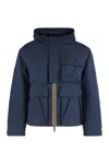 K-way Cotton Blend Jacket With Multiple Pockets In Blue