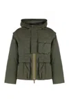 K-way Short Parka Guillermo With Hood In Green