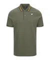 K-way Short Sleeve Button Polo Shirt In Green