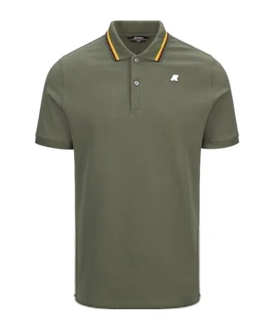 K-way Short Sleeve Button Polo Shirt In Green