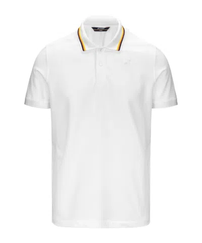 K-way Short Sleeve Button Polo Shirt In White