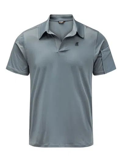 K-way Short Sleeve Polo Shirt In Gray