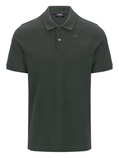 K-way Short-sleeve Polo Shirt In Black