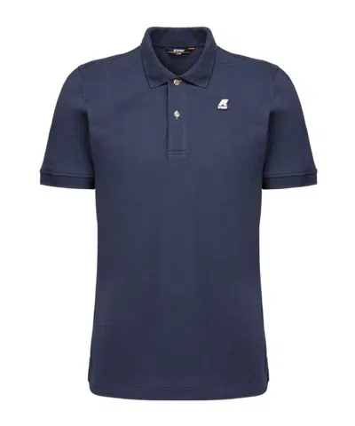 K-way Short-sleeved Polo Shirt In Black