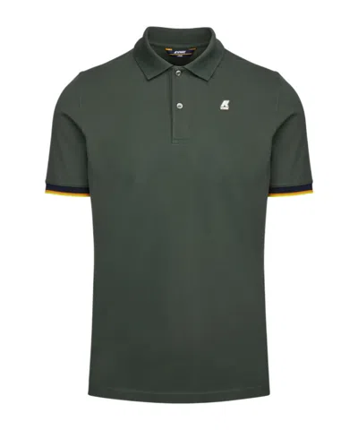 K-way Short-sleeved Polo Shirt In Black