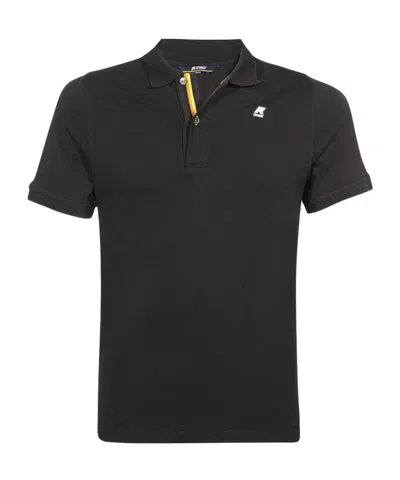 K-way Short-sleeved Polo Shirt In Black