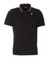 K-way K Way Jud Short Sleeved Cotton Polo Shirt In Black