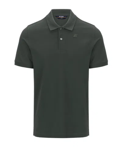 K-way Short-sleeved Polo Shirt In Black