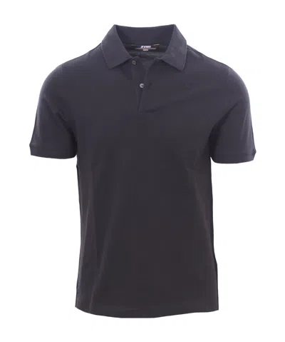 K-way Short-sleeved Polo Shirt In Black