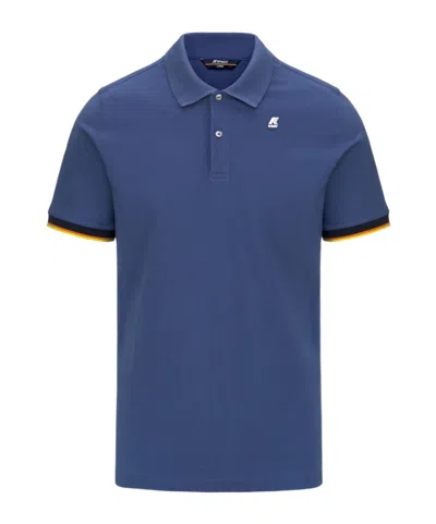 K-way Short-sleeved Polo Shirt In Blue