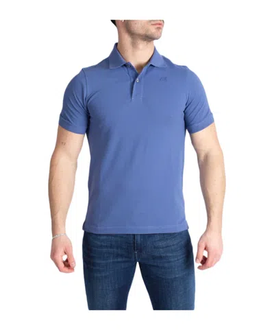 K-way Short-sleeved Polo Shirt In Blue