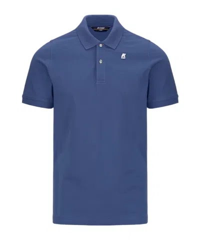 K-way Short-sleeved Polo Shirt In Blue