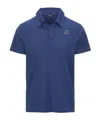 Shop K-way Short-sleeved Polo Shirt In Blue