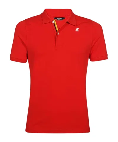 K-way Short-sleeved Polo Shirt In Red