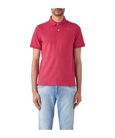 K-way Short-sleeved Polo Shirt In Red