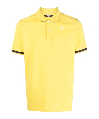 K-way Short-sleeved Polo Shirt In Yellow