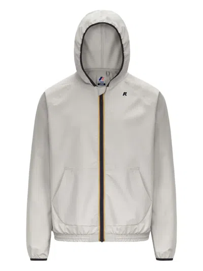 K-way Sia Hooded Zip-up Jacket In Gray