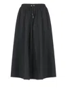 K-way Drawstring Pleat Detailed Skirt In Black
