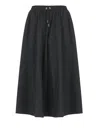 K-way Drawstring Pleat Detailed Skirt In Black