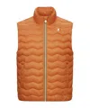 K-way Sleeveless Cotton Vest In Brown