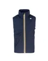 K-way Valen Stretch Nylon Sleeveless Jacket In Blue