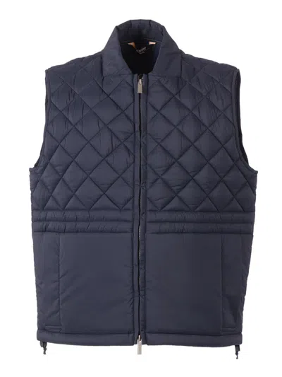 K-way Barnes Quilted Gilet In Blue