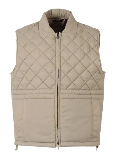 K-way Barnes Quilted Gilet In Brown