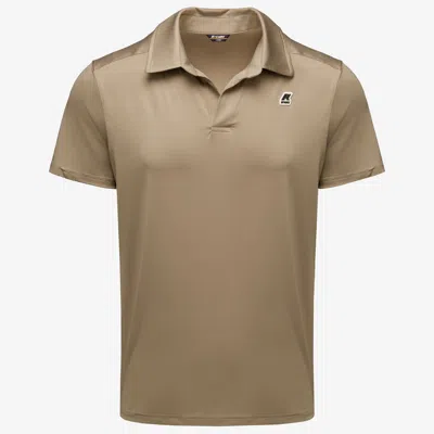 K-way Collared Polo Shirt Short Sleeves In Neutral