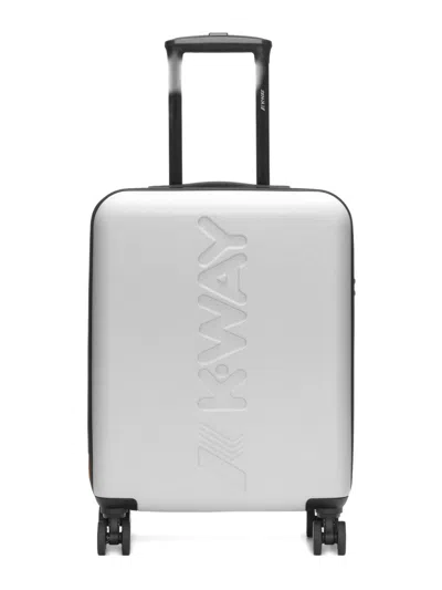 K-way Small Embossed Trolley In Gray