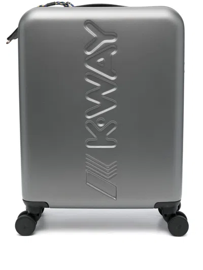 K-way Small Trolley Luggage Bag In Grey