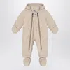 K-way Snotty Écru Nylon Overalls In Beige