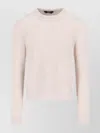 K-way Soft Texture Crewneck Sweater With Ribbed Cuffs