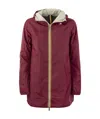 K-way Sophie Plus - Reversible Hooded Jacket In Red