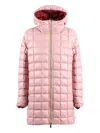 K-way Sophie Hooded Reversible Parka In Pink