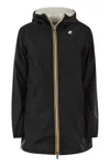 K-way K Way Sophie Plus Reversible Hooded Jacket In Black/white