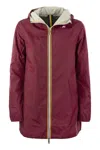 K-way K Way Sophie Plus Reversible Hooded Jacket In Red